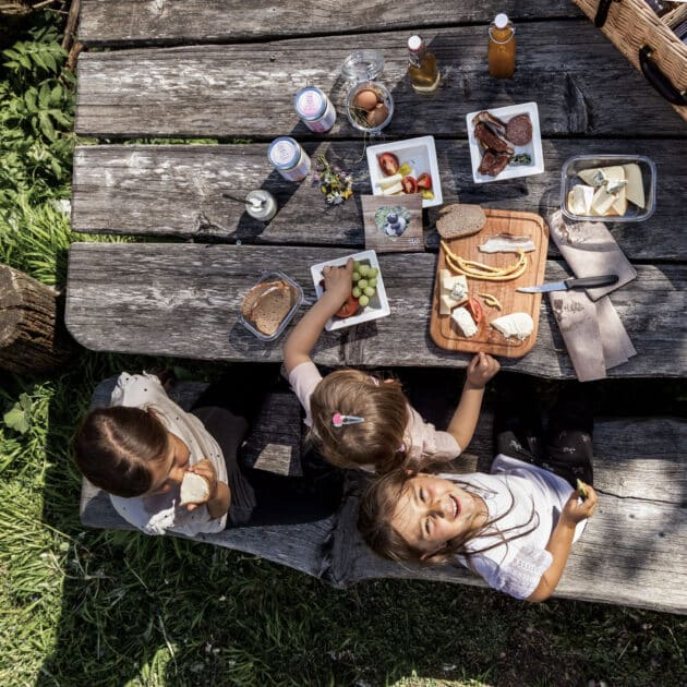 Picknick beim Baumhaus in Woodis Welt